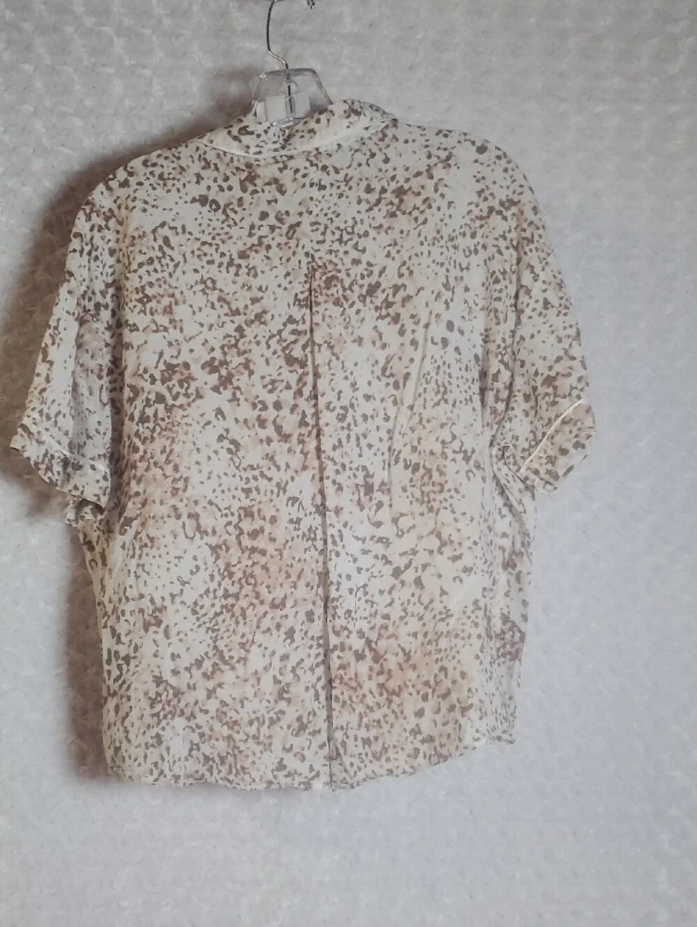 Neutral Speckled Two-Piece Top and Skirt Set Size XL